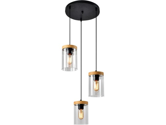 Viseća lampa + drvo Wels 3x40W E27