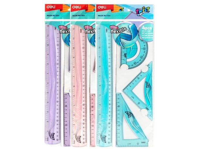 Deli Geometrijski set 1/4 30cm Fleksibilni Twist EH23