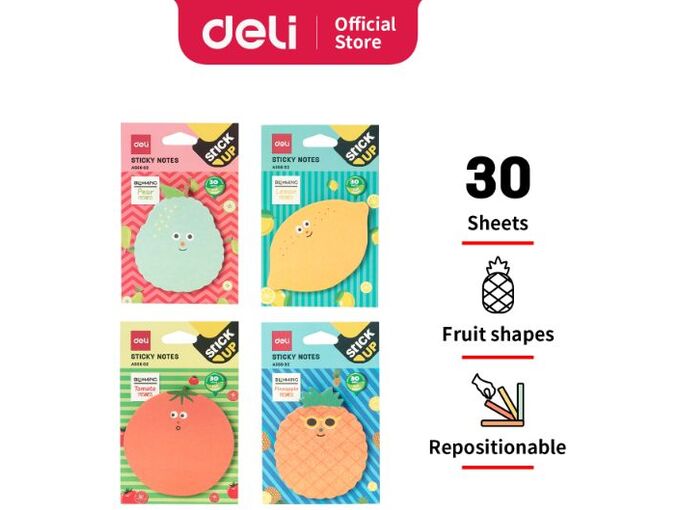Deli Stiker blok Voćkice 76x76mm - 30 lista - 4 dezena EA55602