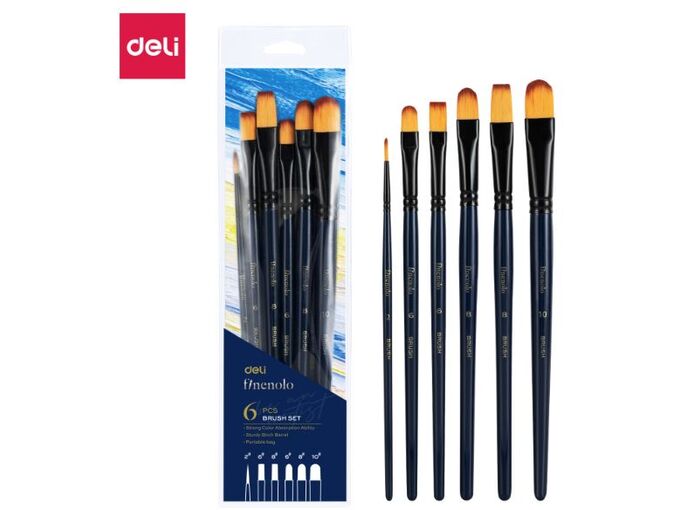Deli Četkice umetničke set za akrilne boje 1/6 EC278