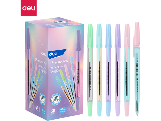 Deli Hemijska olovka Mix pastelnih boja 0.7mm EQ6C-Bl