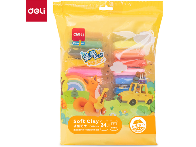 Deli Masa za modeliranje 24 boje x 10g u PVC kesici YC143-24A