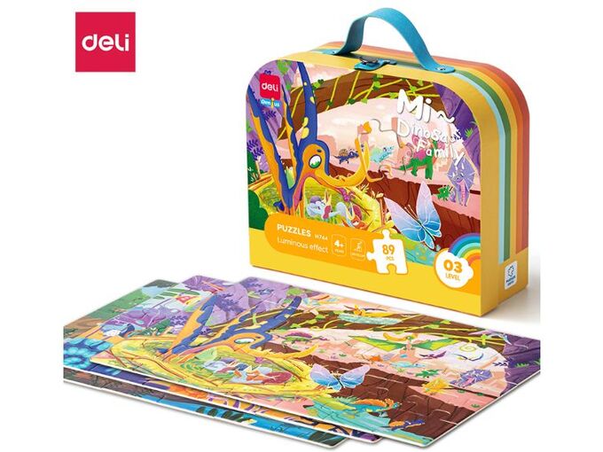 Deli Puzzle koferče nivo 3 - sijaju u mraku EH744