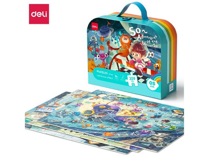 Deli Puzzle koferče nivo 5 - sijaju u mraku EH746