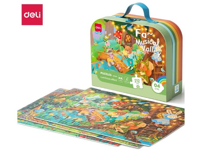 Deli Puzzle koferče nivo 4 - sijaju u mraku EH745