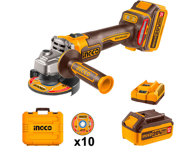 Ingco Aku brusilica 115 2x4AH Super CAGLI271532E
