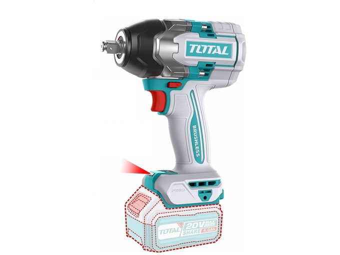 Total alati Udarni odvijač Li-ion BL 1/2", 20V, 850Nm