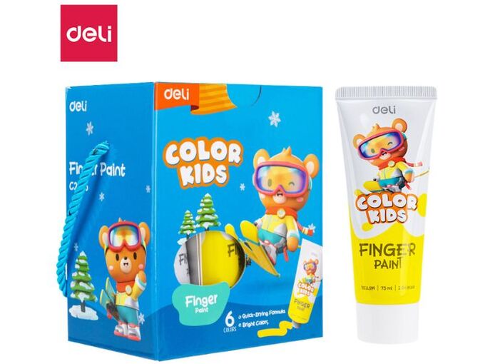 Deli Boja za prste tempera 6 x 75ml EC23-6