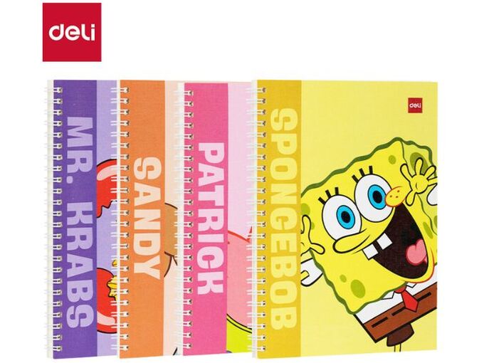 Deli Sveska A5 Sunđer Bob Spiralna 60L 70g ELA560
