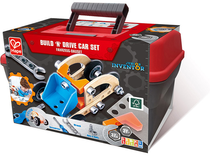 Hape Dečija drvena igračka automobil na šrafljenje E3038A