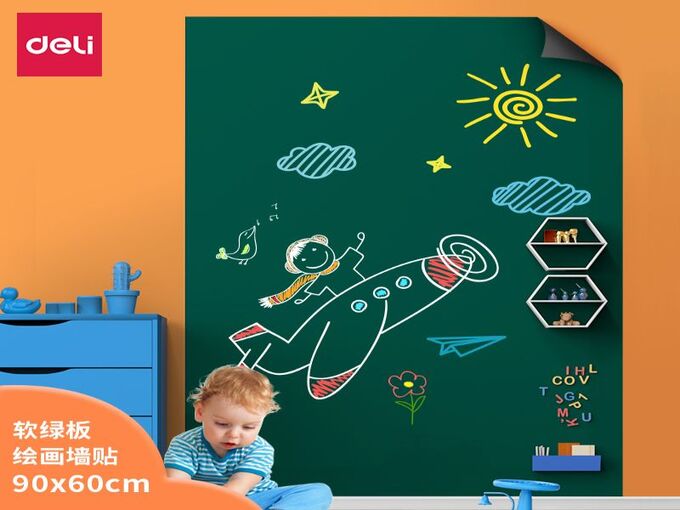Deli Tabla magnetna i samolepljiva za zid zelena 60×90cm 50131
