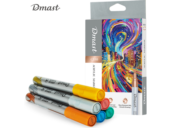 Deli Akrilni Markeri 1/6 Metalik Dmast Pebeo EC350