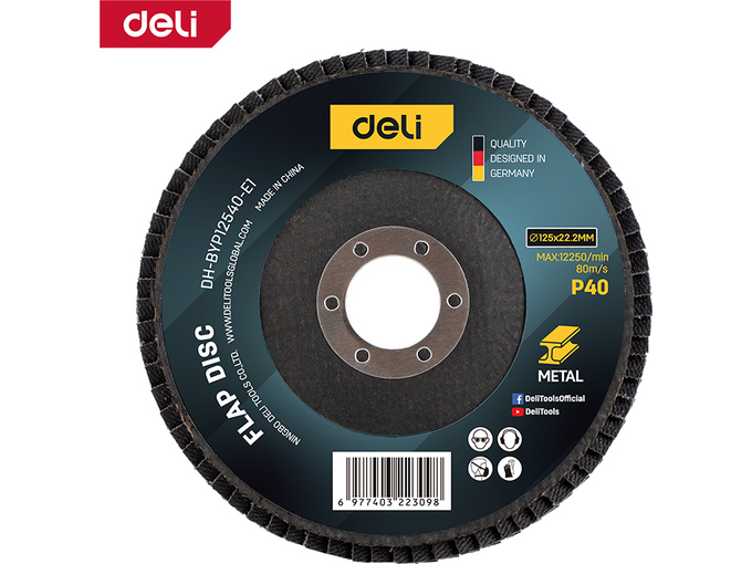 Deli Lamelarni brusni disk AL 125mm G40 EDH-BYP12540-E1