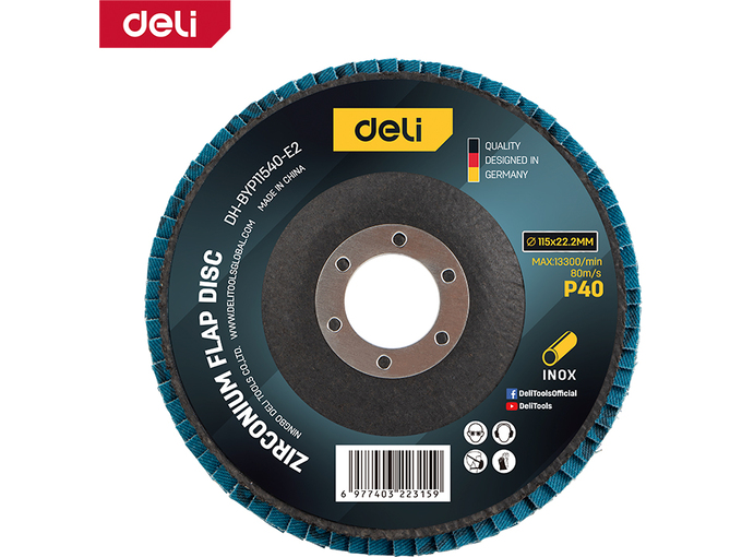 Deli Lamelarni brusni disk ZN Inox/metal 115mm G40 EDH-BYP11540-E2