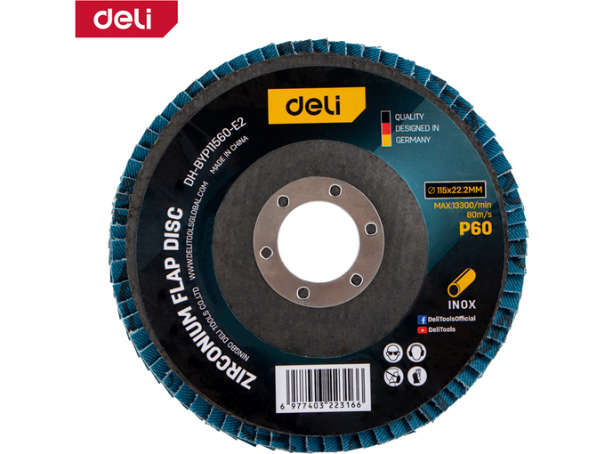 Deli Lamelarni brusni disk ZN Inox/metal 115mm G60 EDH-BYP11560-E2