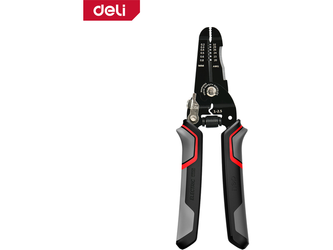Deli Klešta za skidanje izolacije 0,6-0,8mm Pro 180mm EDL383028