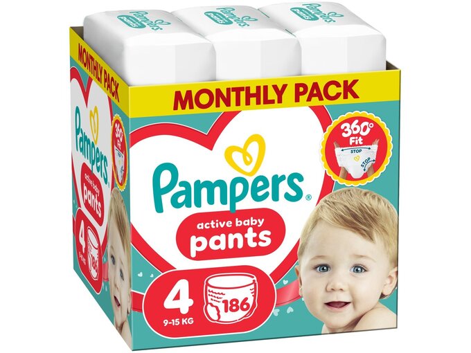 Pampers Pelene Pants MSB 4 186 kom