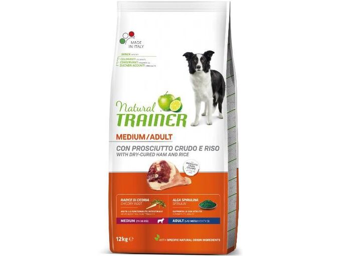 Trainer Natural Medium Adult Prosciutto Crudo E Riso 12kg