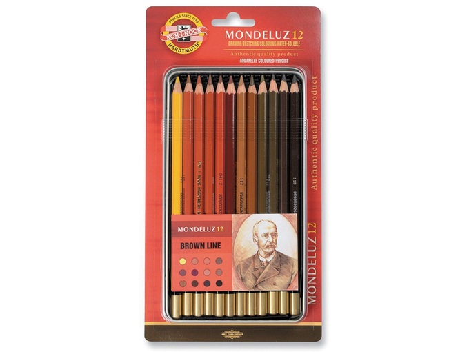 Koh-i-Noor Akvarel drvena boja 1/12 mondeluz brown line 3722