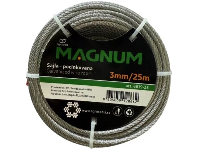 Magnum Sajla pocinkovana 3mm kotur 25m