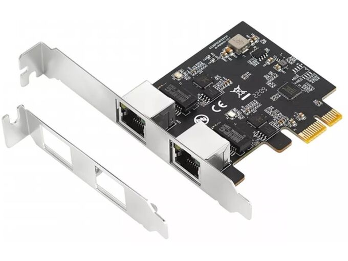 E-Green PCI-Express kontroler 2-port 2.5 Gigabit Ethernet/Realtek 8125B