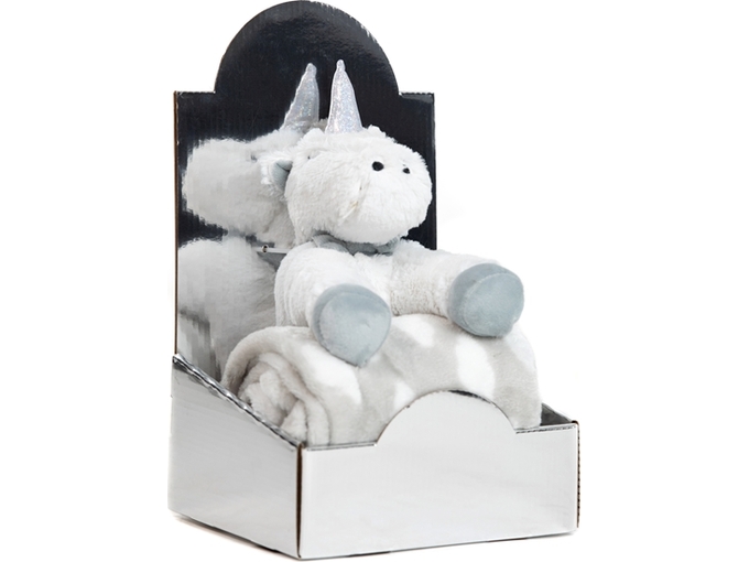 BBO Set igračka + ćebence B250217 Grey Unicorn