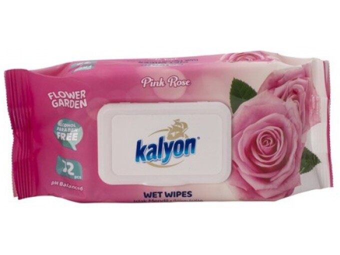 Kalyon Vlažne maramice flower garden pink ruža 72 koma