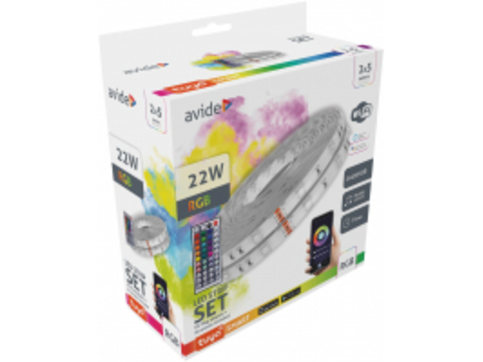Avide Led traka SMD RC Tuya sa muzičkim senzorom i daljinskim 10m 22W 30