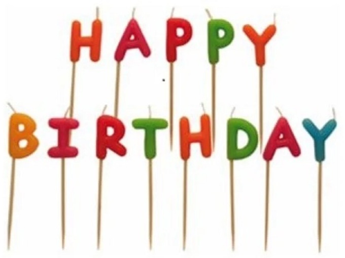 Amscan Svećice Happy BDay mix