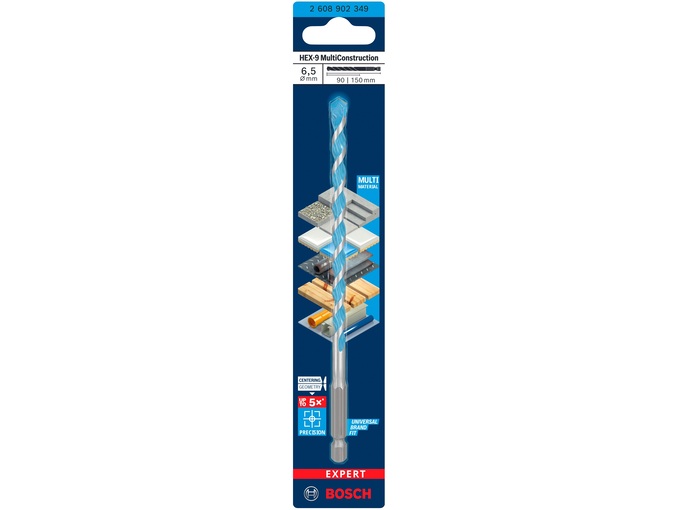 Bosch Burgija HEX-9 Expert MultiC 6.5x90x150 2608902349