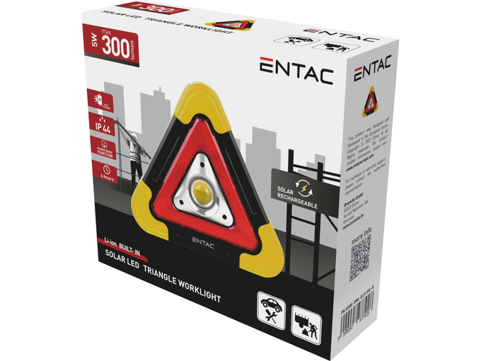 Entac Solarna lampa za hitne slučajeve punjiva