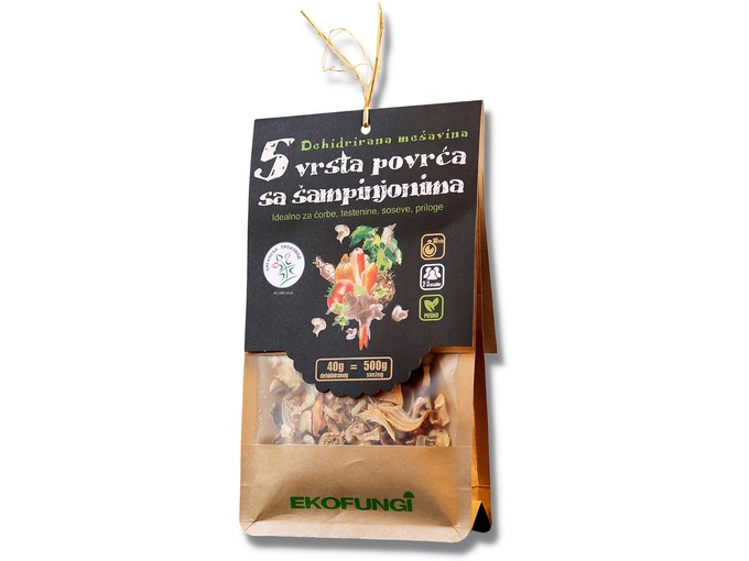 Ekofungi Gourmet Mix - Organske pečurke sa povrćem, bez glutena 40g