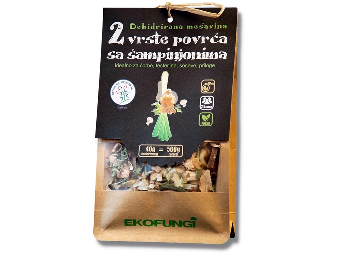 Ekofungi Pasta Rižoto Mix - Organske pečurke sa povrćem, bez glutena 40g
