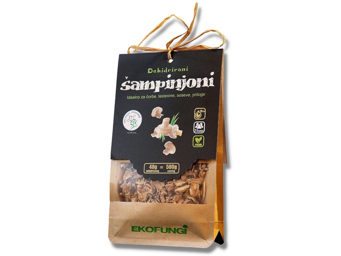Ekofungi Šampinjon - Dehidrirane organske pečurke bez glutena 40g