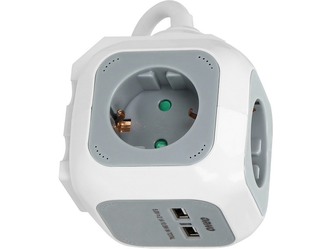 Orno Prenosna priključnica 2xUSB +4 Šuko kabl 1,4m