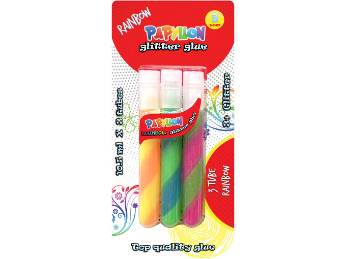 Pangraf Glitter u tubama rainbow 3 tube