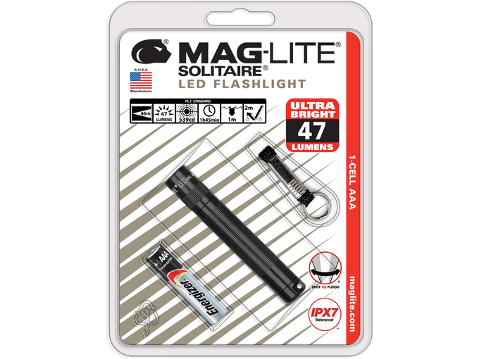 Maglite Lampa LED 1xAAA Solitaire blister sa baterijom i privezkom za ključeve IPX7 12,70x81 mm cca 45 m