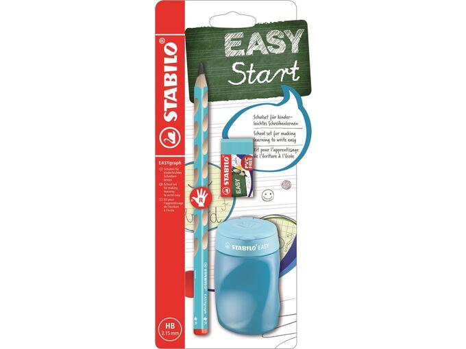 Stabilo Easy set grafitna olovka, rezač, gumica R