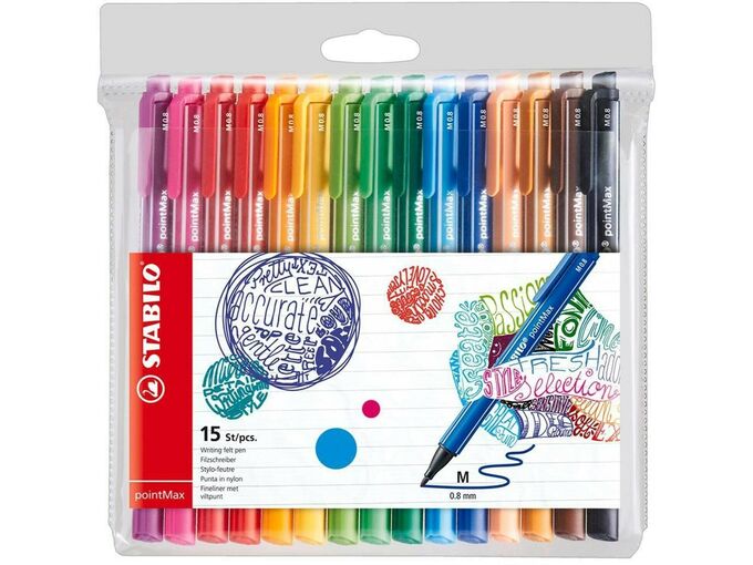 Stabilo Flomasteri Point Max 0.8mm 1/15