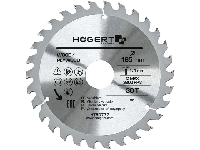 Hogert Testera za cirkular 165x30t