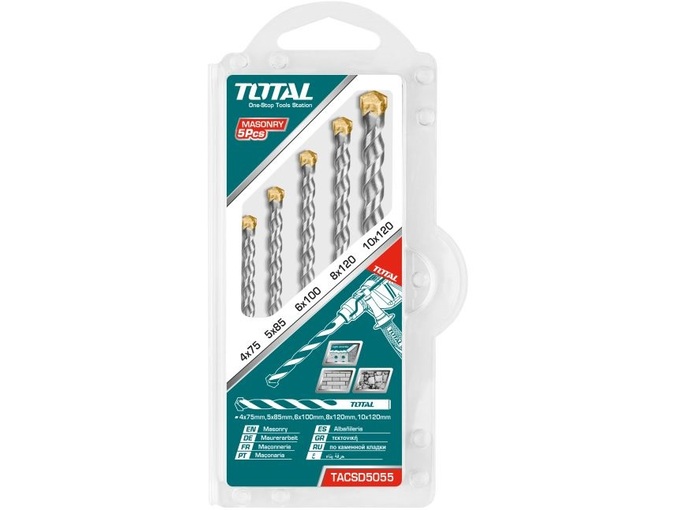 Total alati Set burgija 5-delni SDS plus 4-10mm