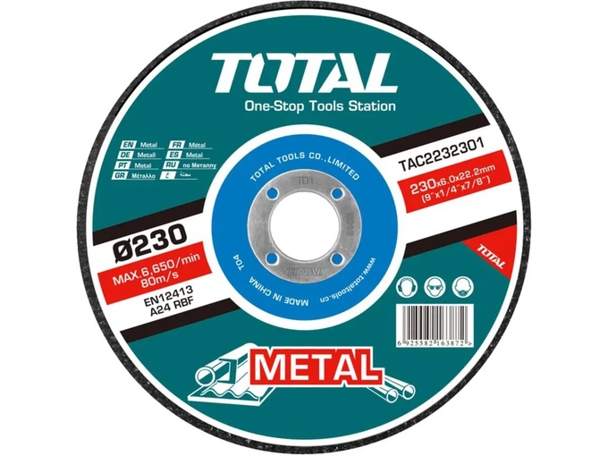 Total alati Brusna ploča za metal 230x6x22,2mm