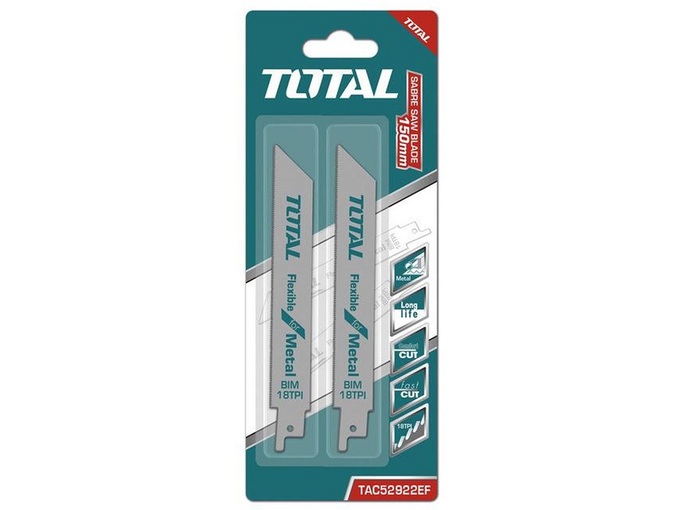 Total alati Listovi za povratnu testeru za metal 2kom 18TPI 150mm