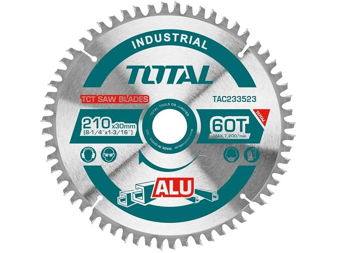 Total alati Rezni list za aluminijum 60 zuba 210x25,4mm