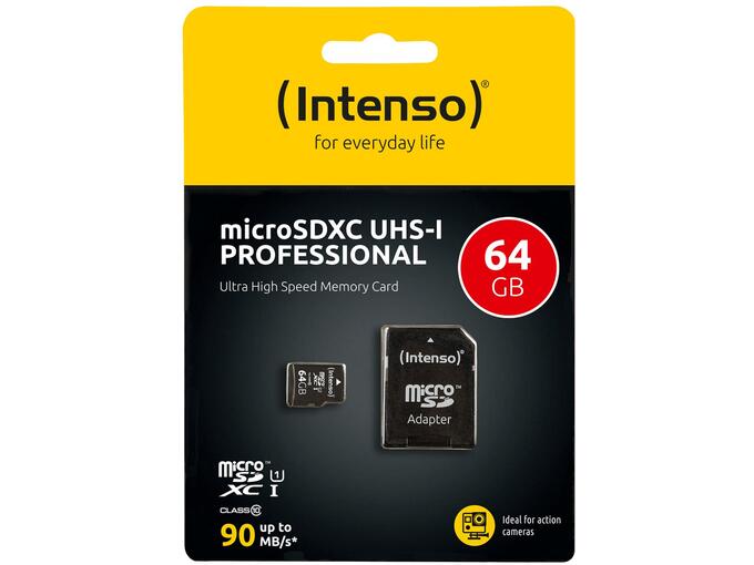 Intenso MicroSD 64GB Class10 UHS-I Pro