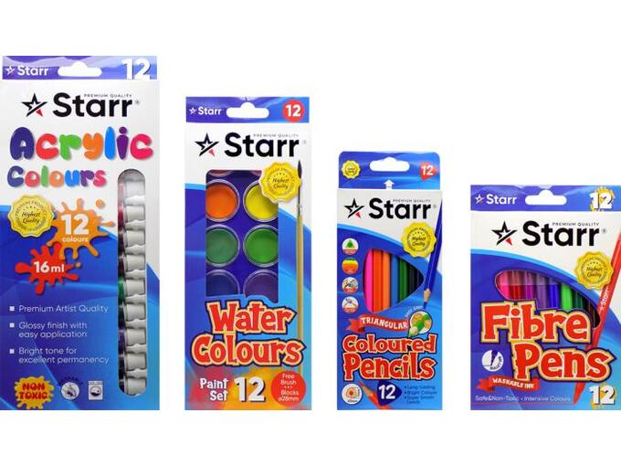 Moja Knjižara Tempere 16ml + Drvene boje 1/12 + Flomasteri 1/12 + Vodene boje