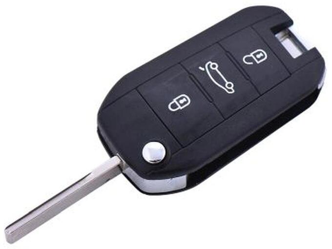 888 Car Accessories Kućište oklop ključa 3 dugmeta hu83 za peugeot