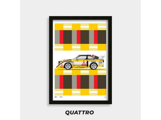 Heel tread Poster audi quattro rally 50x70cm