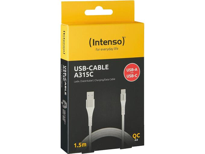 Intenso USB kabl za smartphone, USB-A to USB type C, 1.5 met.