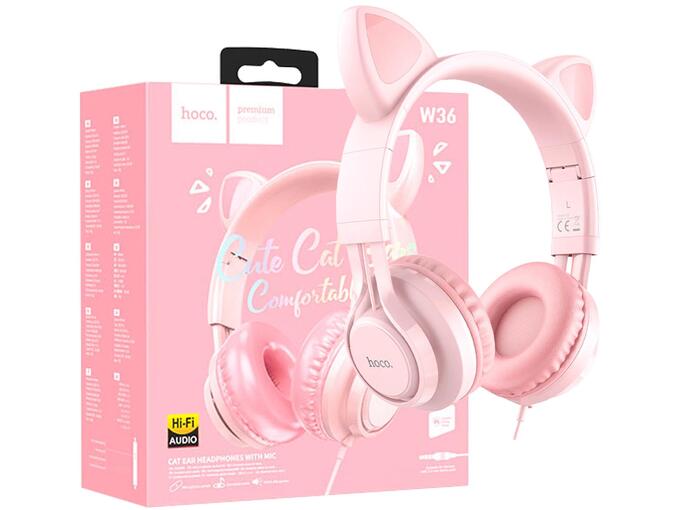 Hoco Slušalice sa mikrofonom, 3.5mm utikač, 1.2m kabel